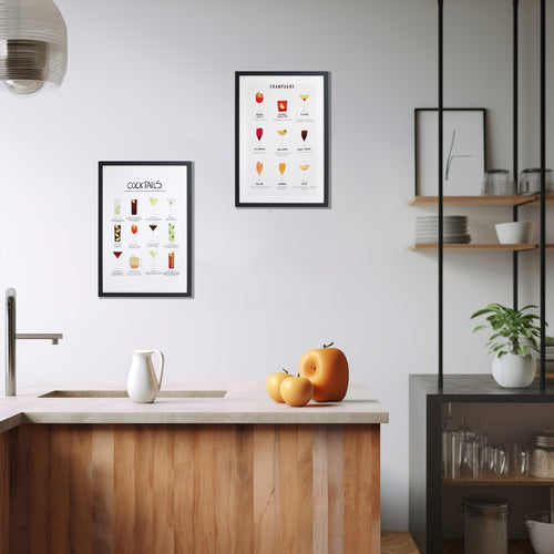 Zwarte lijst met kader 40x30 champagne - vtwonen shop