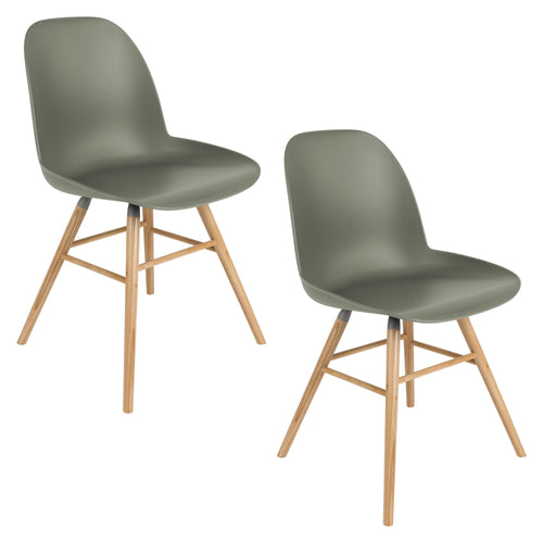 Zuiver Albert Kuip Eetkamerstoelen  Groen - Set van 2 - vtwonen shop