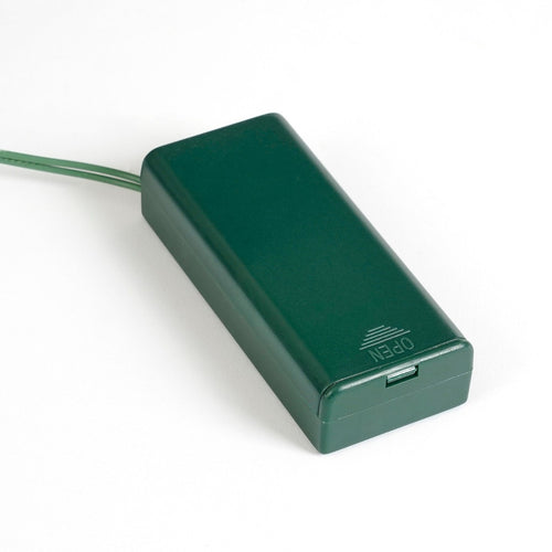 Black Box Trees Kaprun slinger groen frosted zilver warm wit 20L 180 TIPS battery operated en timer - l270xd25cm
