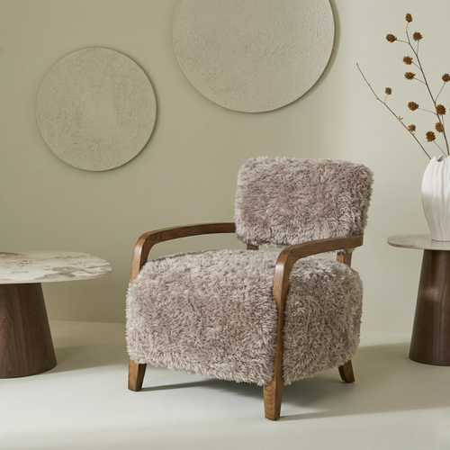 Calicosy - Draaifauteuil GENGIS - Beige 71x75x78 cm