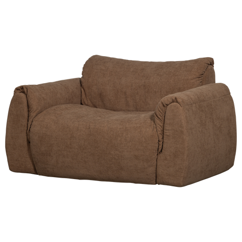 WOOOD loveseat Baggy - Geweven Chenille - Bruin - 81x138x101 - vtwonen shop