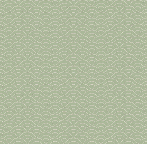 Sanders & Sanders behang art deco bogen vergrijsd groen - 53 cm x 10 m - 640363 - vtwonen shop