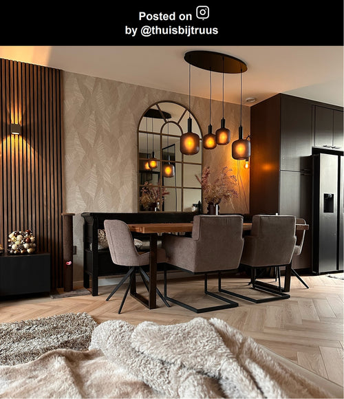 Lucide hanglamp ELOISE - 4xE27 - Zwart