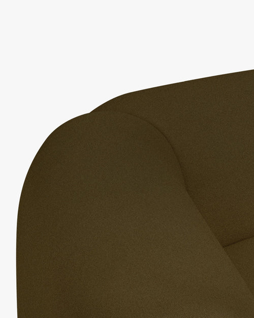 noo.ma Flom 3-zits bank, Gold Olive, zachte upholstery, 262x96,5x68 cm