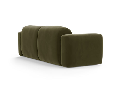 Cosmopolitan Design Modulaire bank Strino 3-zits, flueel groente - 98x220x78cm