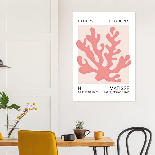 Artfulprints  Matisse – Saltflower shapes taupe   poster 70x100 cm - vtwonen shop