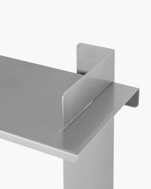 noo.ma Tivo wandrek met 5 legplanken, roestvrij staal, 141,6 x 70 x 22 cm
