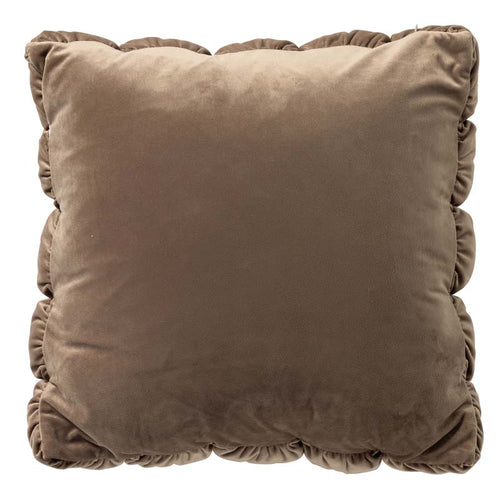SOOF - sierkussen 45x45 cm - geruit gewatteerd - Irish Cream - beige