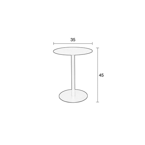 Zuiver Snow Bijzettafel Rond 35 cm Metaal Zwart - vtwonen shop