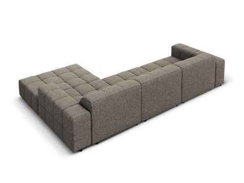 Cosmopolitan Design rechter hoekbank Chicago 4-zits, chenille grijs - 167x294x78cm