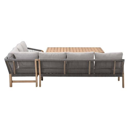 Garden Impressions lounge dining set Alora grey sand - 3-delig rechts