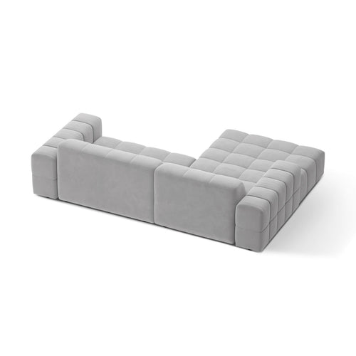 Cosmopolitan Design - Linker hoekbank Chicago 3-zits, flueel geld - 167x234x78cm