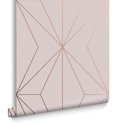 Graham & Brown vliesbehang Harmony Blush Rosegold - roze - vtwonen shop