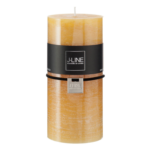 J-Line cilinderkaars - oker - large - 52U - 6 stuks