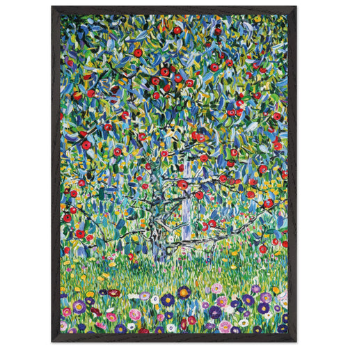 Artfulprints Poster met Lijst Gustav Klimt - Apple tree   - 50x70 cm - Groen