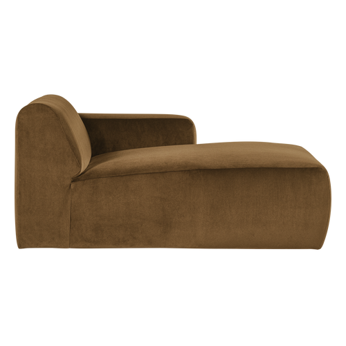 WOOOD chaise longue bank rechts Mojo Base - Velvet - H.geel - 74x112x162