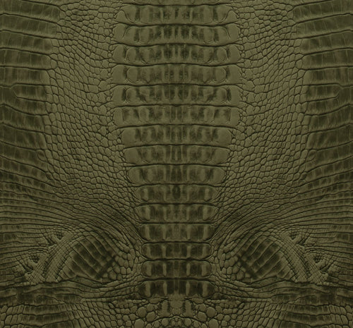 Origin Wallcoverings fotobehang krokodillenhuid mosgroen - 300 x 279 cm - 357246