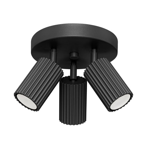 Sollux Lighting Plafondlamp KARBON 3P zwart - 19,5x19,5x18cm