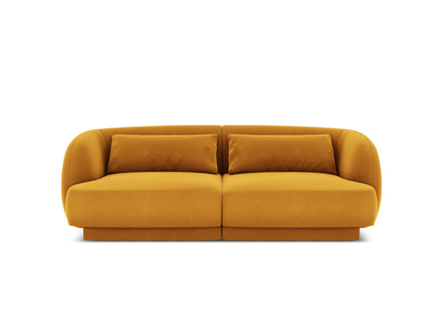 Cosmopolitan Design Bank Tulum 2-zits, flueel, geel - 90x180x70cm