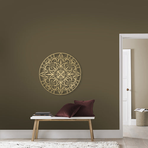 Art for the Home Metal Art - Luxe mandala goud D80cm - vtwonen shop