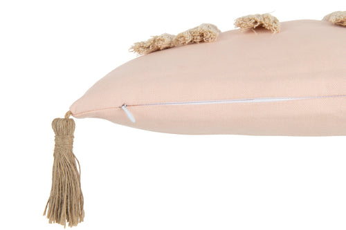 J-Line kussen Regenboog Vierkant - polyester - roze