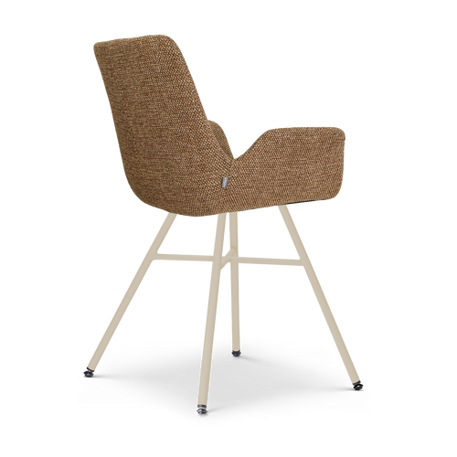Nolon Noa-Eef eetkamerstoel bruin blend - beige onderstel