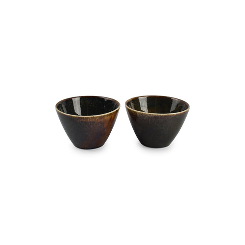 Bonbistro - Kom 12xH7,5cm conisch groen Cirro - Set van 6