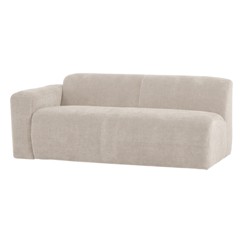 WOOOD 2-zits bank arm links Mojo Base - Rib - Ecru - 74x185x97