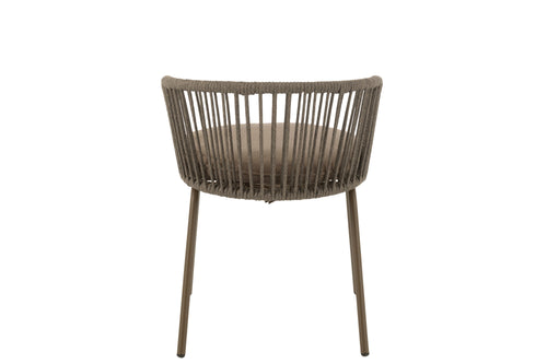 J-Line stoel Toa - metaal/touw - bruin - vtwonen shop