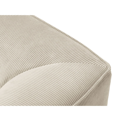 Cosmopolitan Design - Modulaire hoekbank rechts Siena 3-zits, ribfluwelen lichtbeige - 180x186x69cm