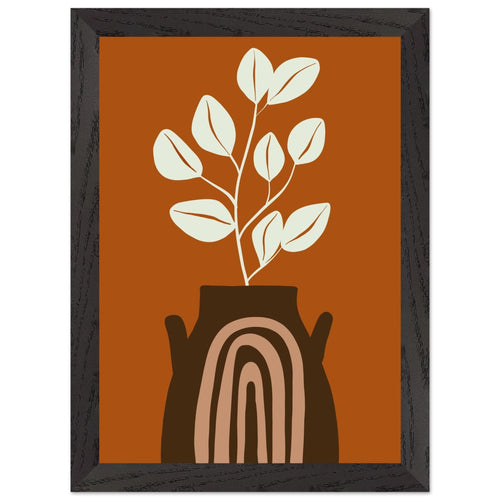 Artfulprints Poster met Lijst Boho – Terracotta life   - A4 21x29.7 cm - Terracotta