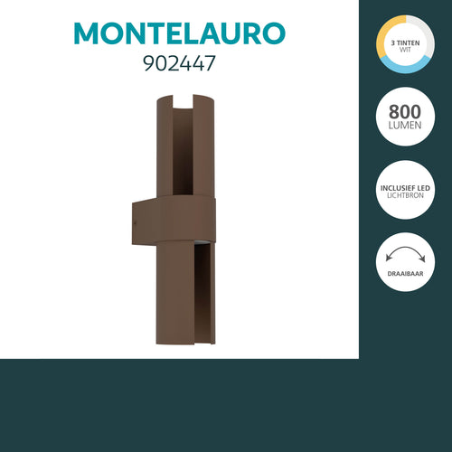 EGLO wandlamp buiten Montelauro - roestbruin