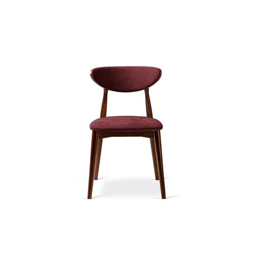 Set van 2 stoelen Rina chenille bordeaux - 48x47.5x79cm