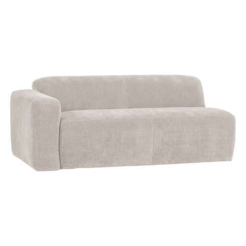 WOOOD 2-zits bank arm links Mojo Base - Rib - Ecru - 74x185x97