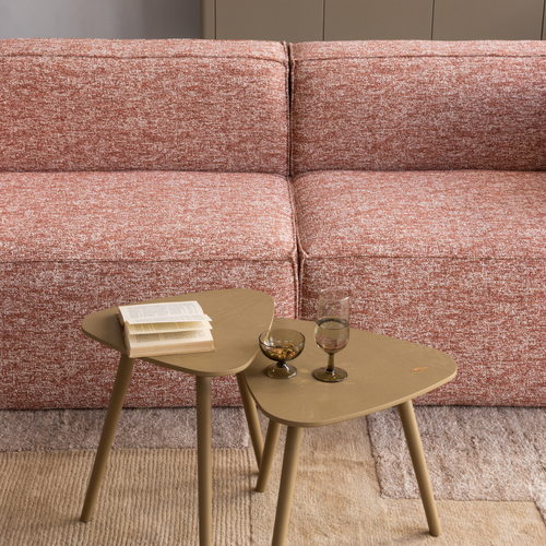 WOOOD bijzettafels Nila - Hout - Mud - Set van 2 - vtwonen shop