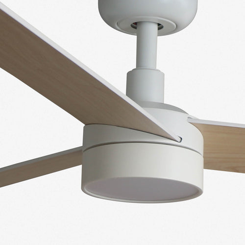 Faro Rudder Rudder Inbouw Plafondventilator 106cm Slimme LED Matwit, Bladen van Essenhout CCT, 3 Omkeerbare Bladen