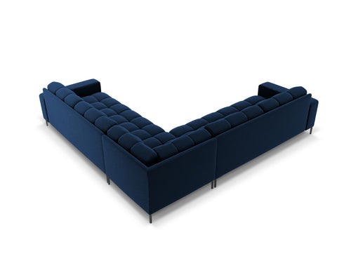 Cosmopolitan Design Symmetrische hoekbank Bali 6-zits, flueel, koningsblauw - 256x256x75cm