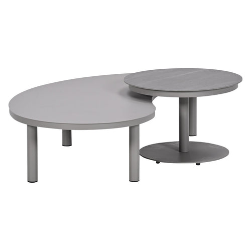 Garden Impressions Zante loungetafels set van 2 - taupe - cantostone Napoli sand