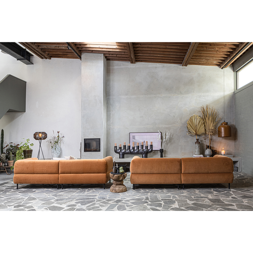 WOOOD 4-zits bank Lloyd - Velvet - Cinnamon - 75x245x90