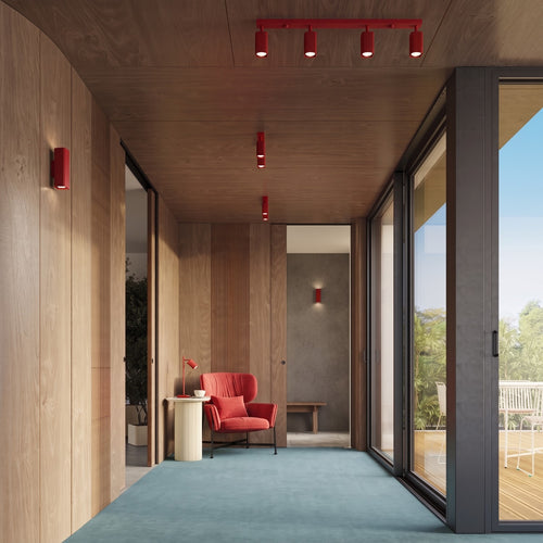 Sollux Lighting Plafondlamp RAYO 2 rood - 30x6x16,5cm