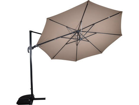 Lesli Living push-up parasol VirgoFlex - taupe - Ø350cm