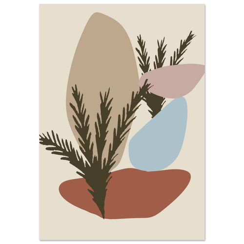 Artfulprints Poster Boho – Earthy mix   - 70x100 cm - beige