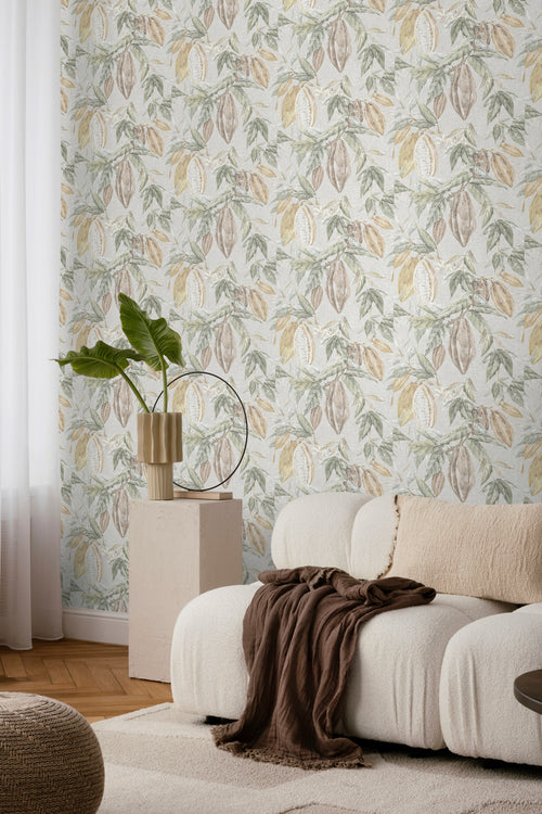 Sanders & Sanders behang bladeren vergrijsd groen - 53 cm x 10 m - 640217 - vtwonen shop