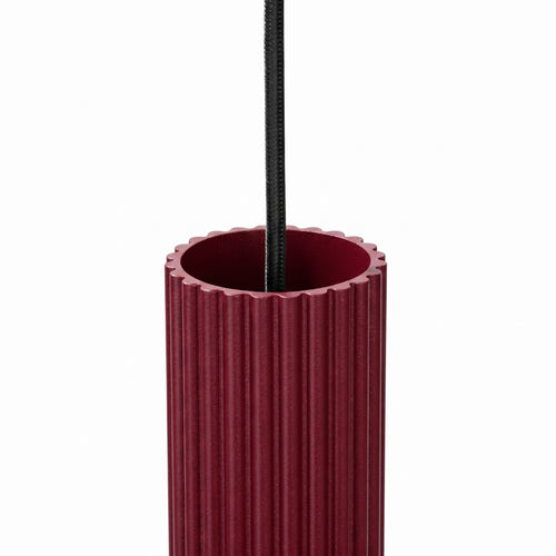 Sollux Lighting Hanglamp KARBON 3P bordeaux - 19,5x19,5x108cm