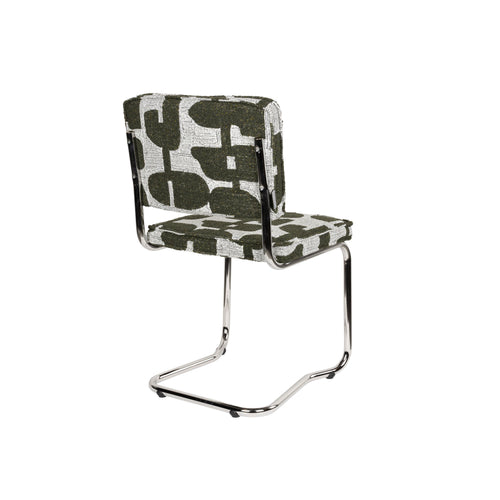 Zuiver Ridge Kink Deco Symbols Eetkamerstoelen Groen - Set van 2