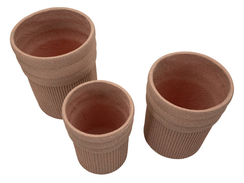 Mauro Ferretti cachepot - set van 3 - Ø 41,5×50–36×45–30,5×39,5 - rood