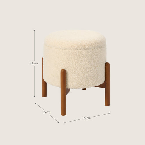 Petite Amélie Opbergpoef Cerise - Beige - vtwonen shop