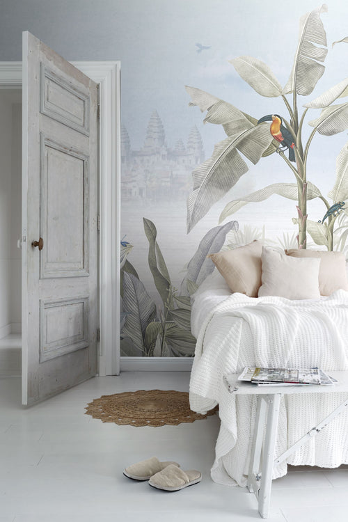 Sanders & Sanders fotobehang jungle-motief groen en blauw - 424 x 280 cm - 640779