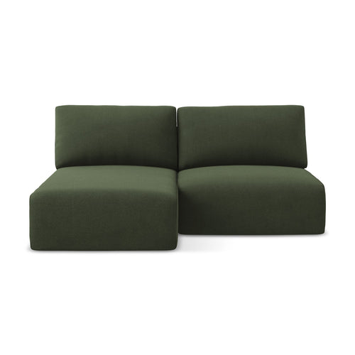 LaMiaSofa hoekbank links Ostia - textuurstof - olijf - 210x149x79
