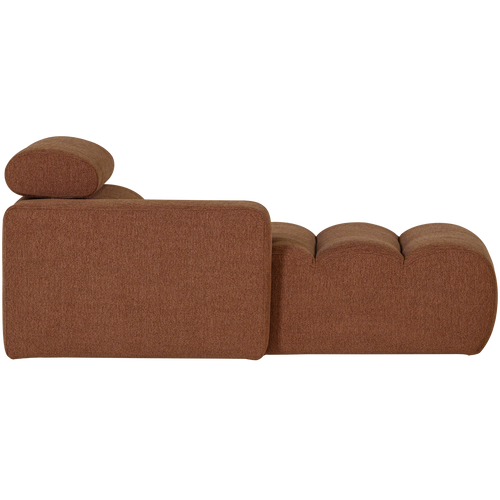 WOOOD chaise longue element arm links Novi - Polyester - Terra - 86x109x173 - vtwonen shop
